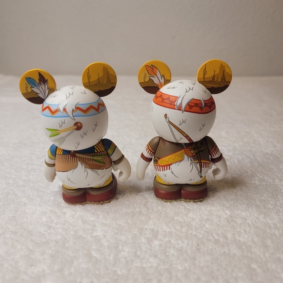 Vinylmation Mickeys Wild West Huey & Dewey native american figures - Picture 3 of 5